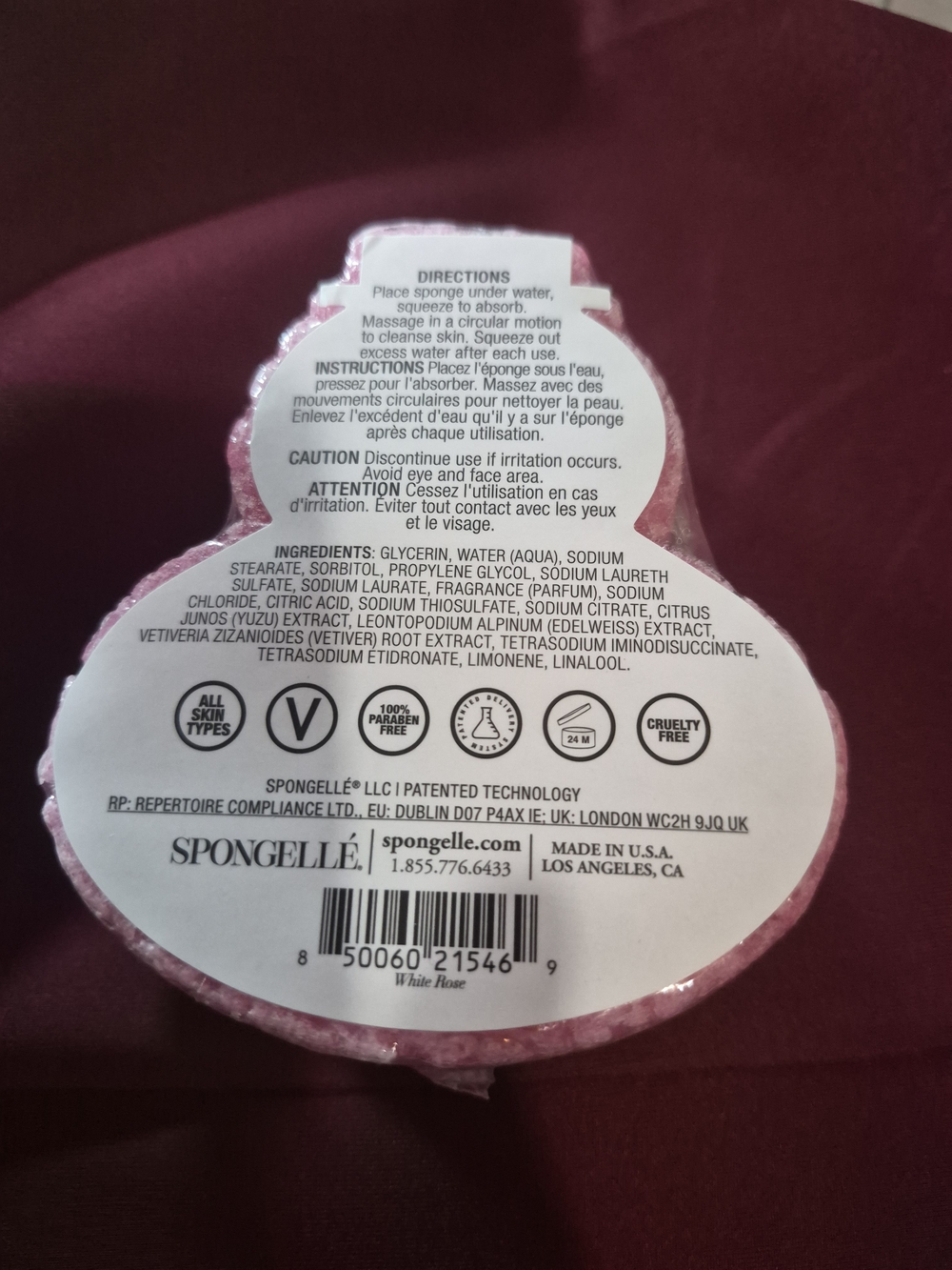 Spongelle White Rose Body Wash Infused Buffer - Picture 2 of 2